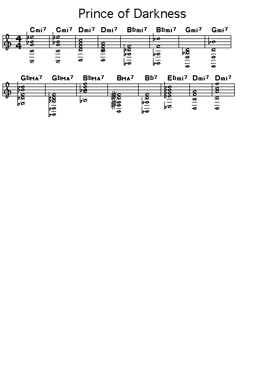 Prince of Darkness, p1: GIF image of the chord sequence for Wayne Shorter's "Prince of Darkness".
