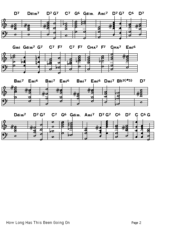 How Long Has This Been Going On?, p2: GIF image of page 2 of the score of the changes of George Gershwin's "How Long Has This Been Going On?".
