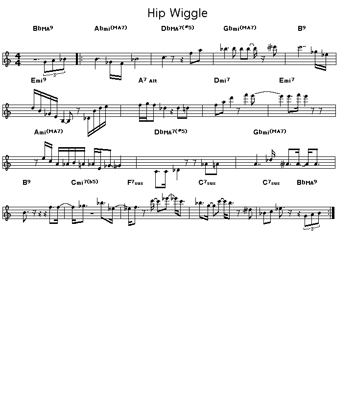 Hip Wiggle (lead sheet): 