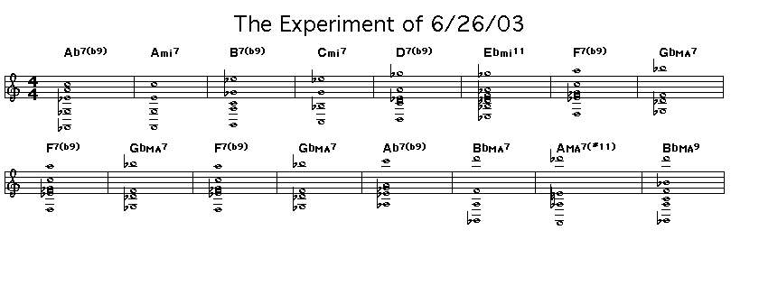 The Experiment of 6/26//03, p1: 