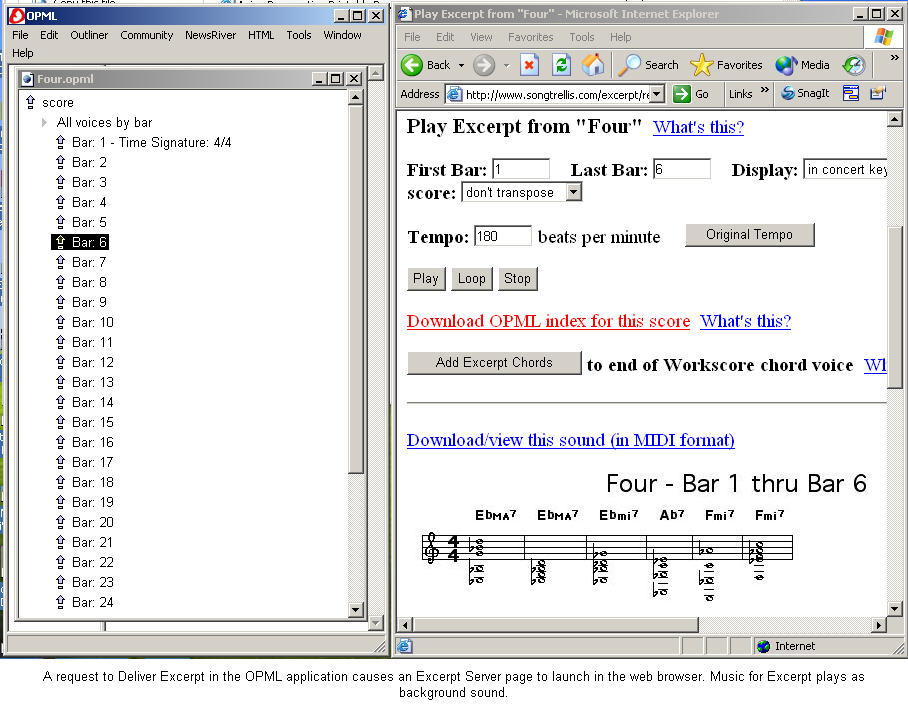 OPML Editor Launches Excerpt Server window: <P> </P>