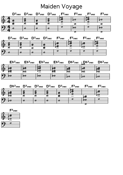 Maiden Voyage: <P>Gif rendering of the score of the chord progression for Herbie Hancock's "Maiden Voyage".</P>